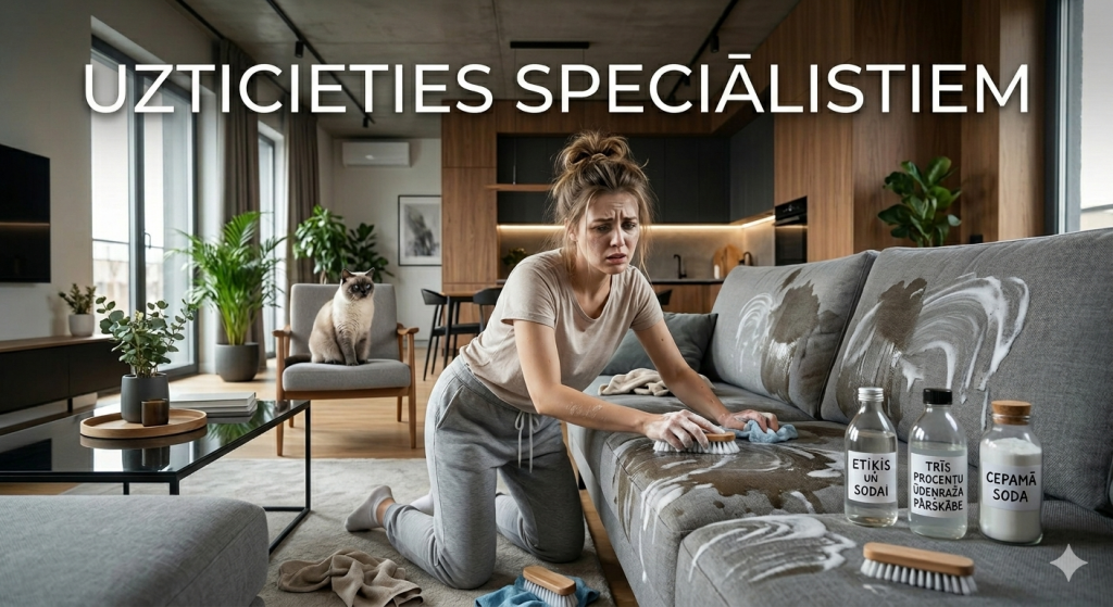 Kāpēc nedrīkst mazgāt dīvānu ar sadzīves ķīmiju? Lūk, kas notiek patiesībā